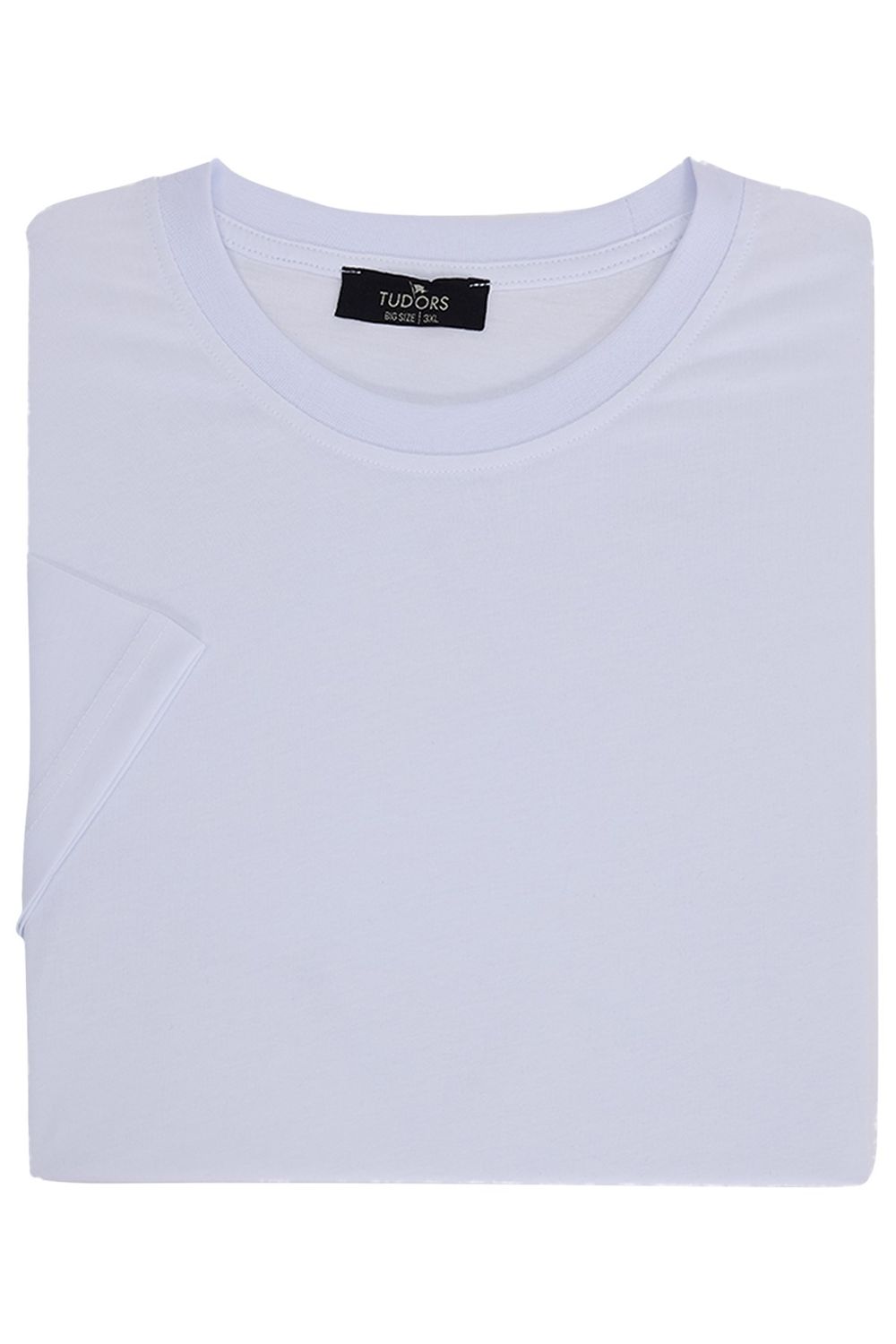 BIG SIZE  SHORT SLV PLAIN CREW NECK T-SHIRT