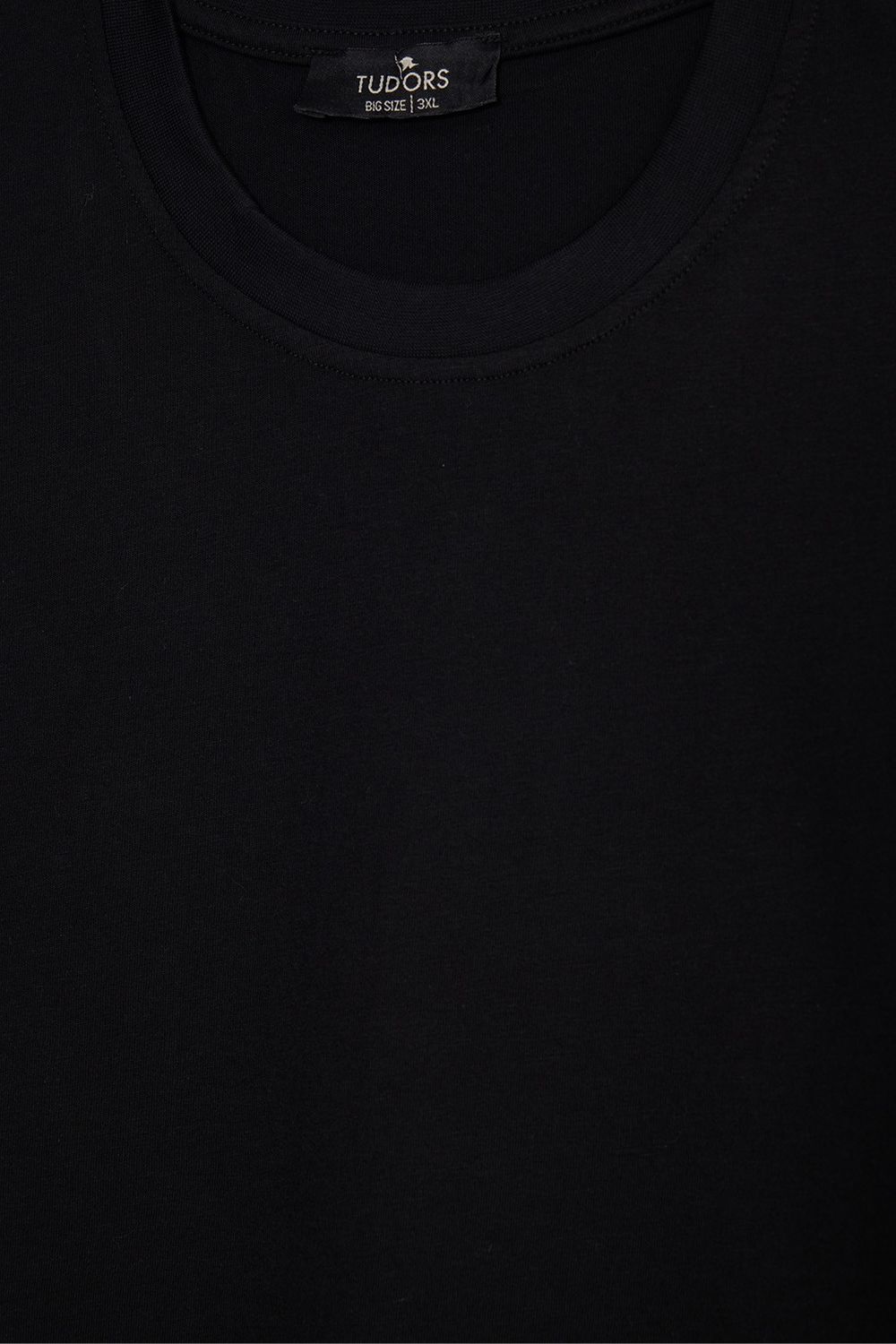 BIG SIZE  SHORT SLV PLAIN CREW NECK T-SHIRT