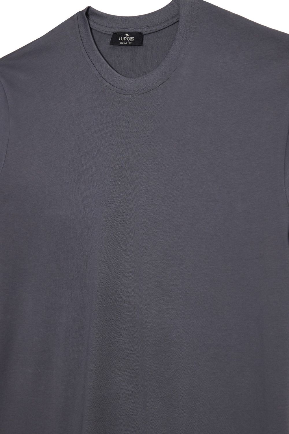 BIG SIZE  SHORT SLV PLAIN CREW NECK T-SHIRT