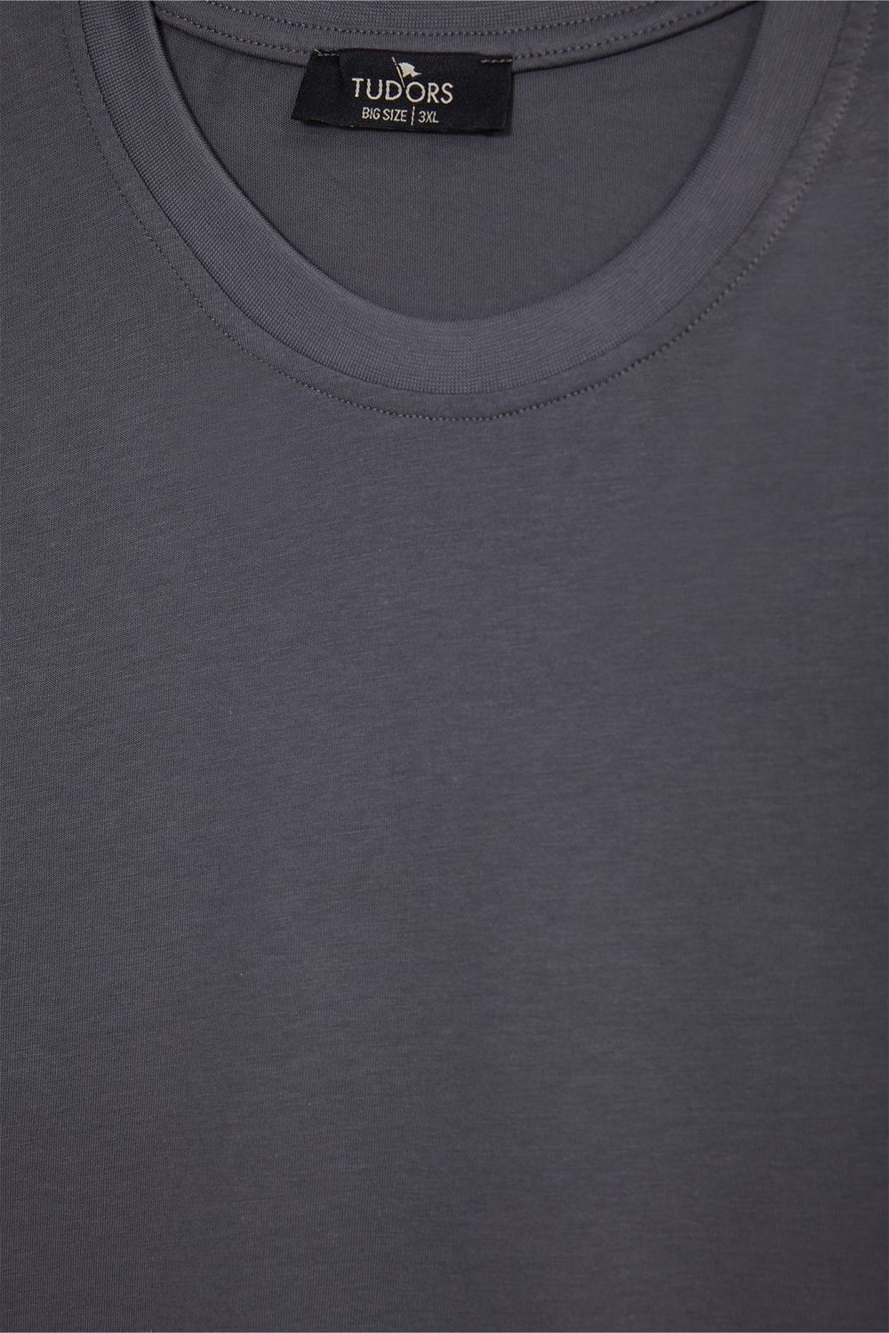BIG SIZE  SHORT SLV PLAIN CREW NECK T-SHIRT