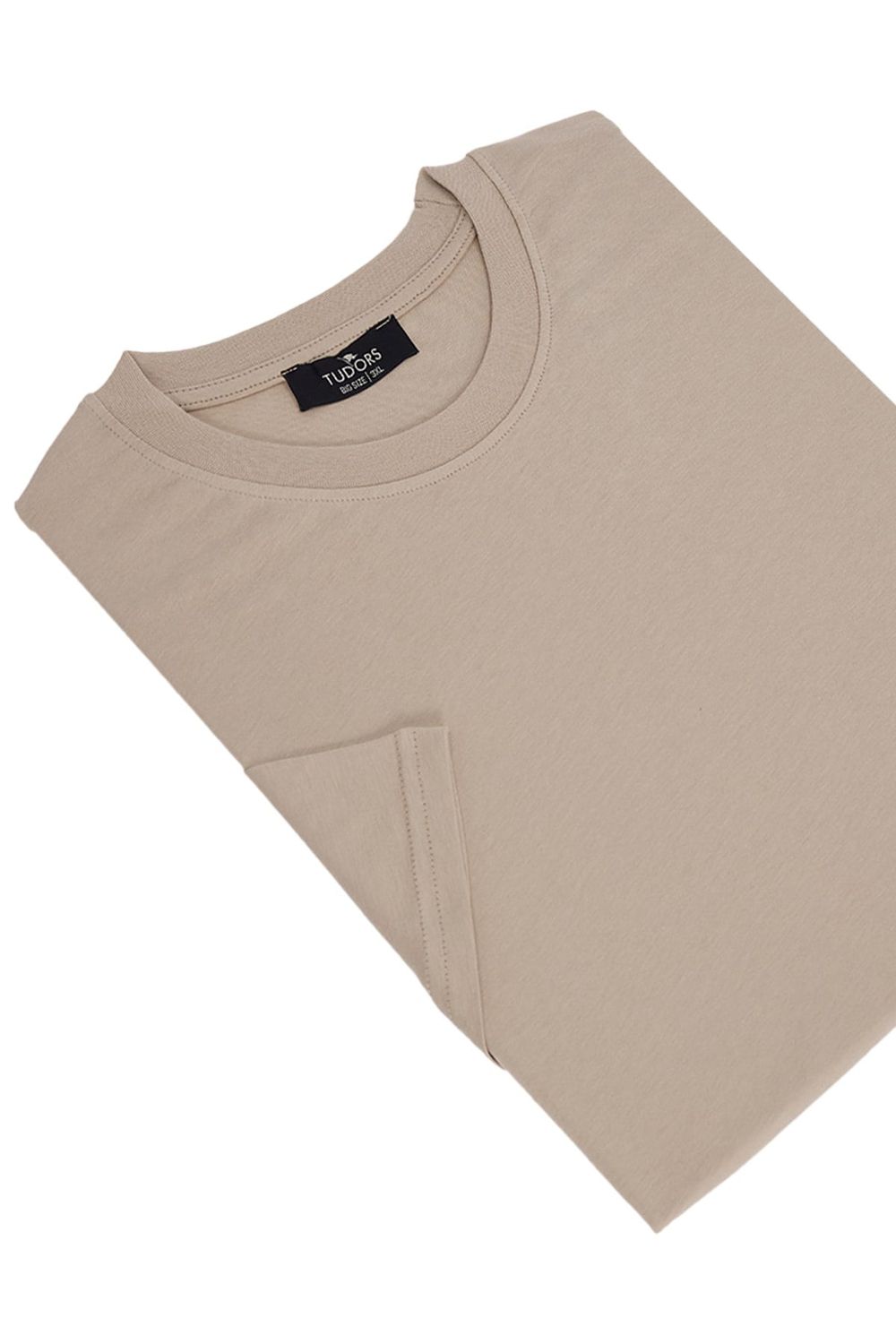 BIG SIZE  SHORT SLV PLAIN CREW NECK T-SHIRT