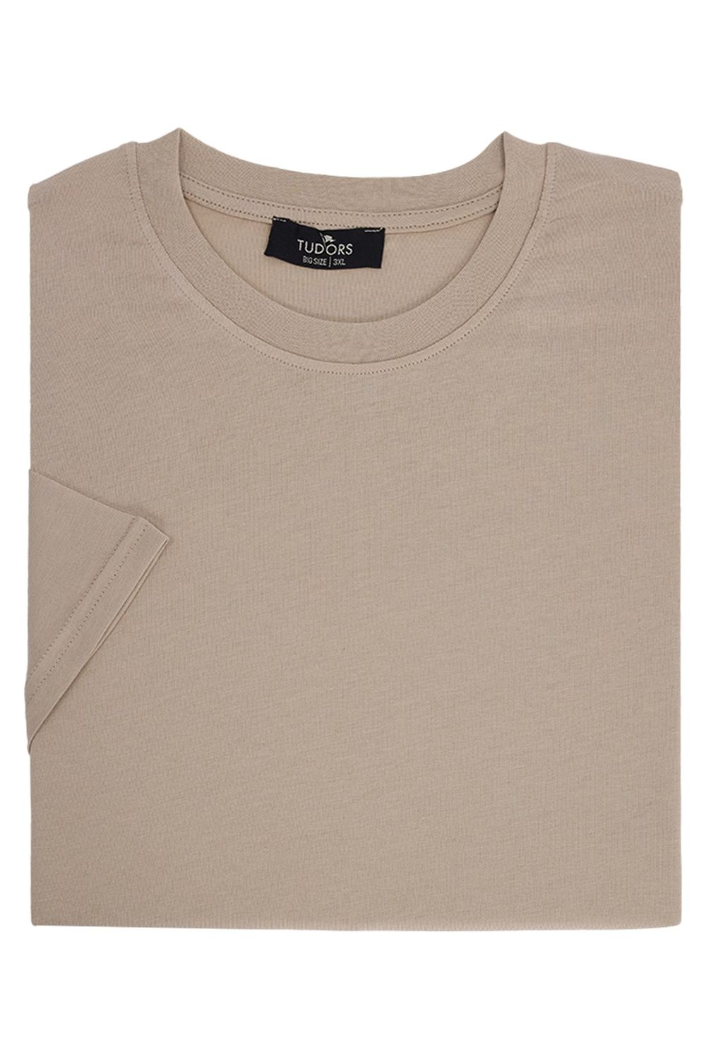 BIG SIZE  SHORT SLV PLAIN CREW NECK T-SHIRT