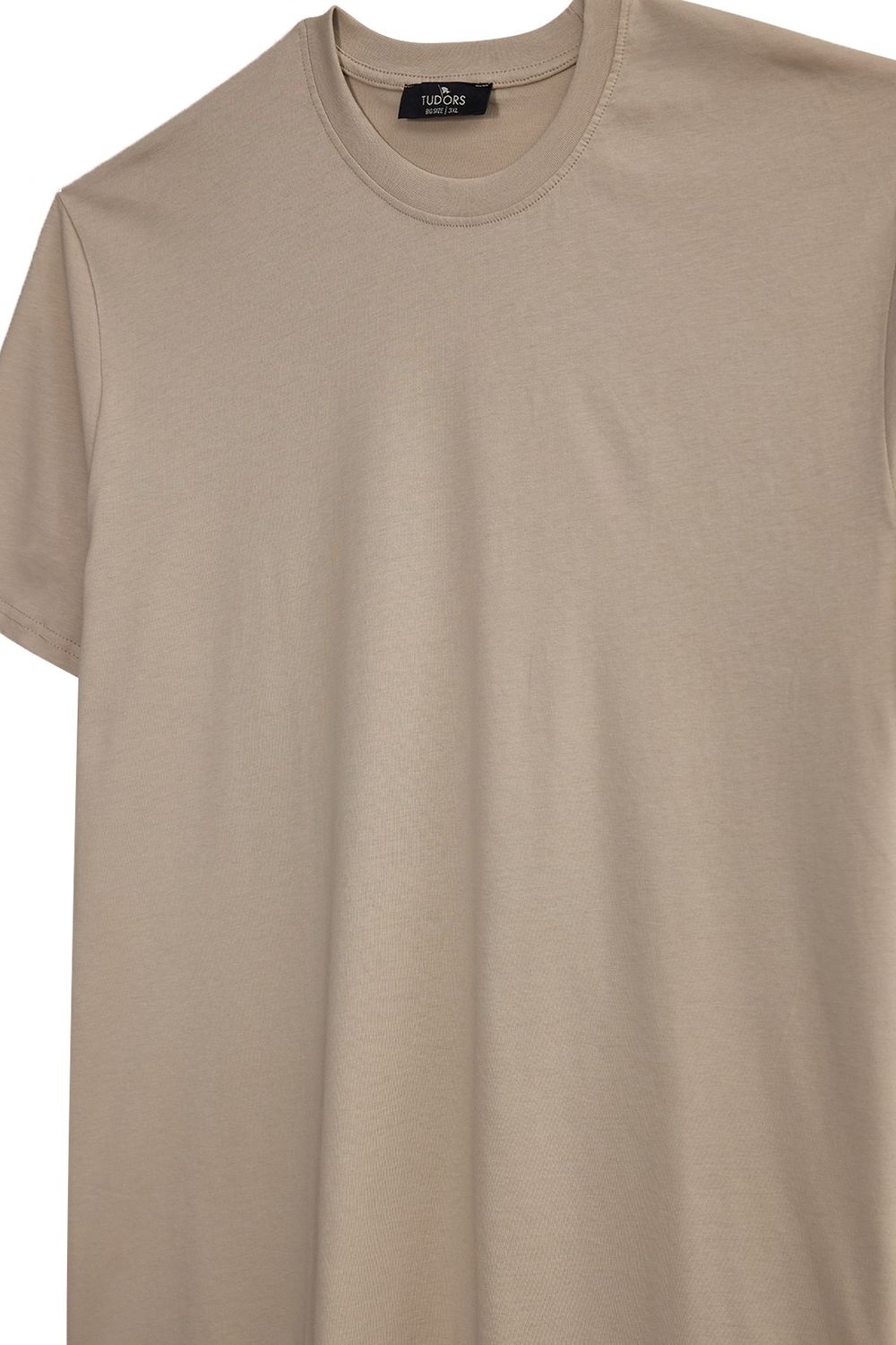 BIG SIZE  SHORT SLV PLAIN CREW NECK T-SHIRT