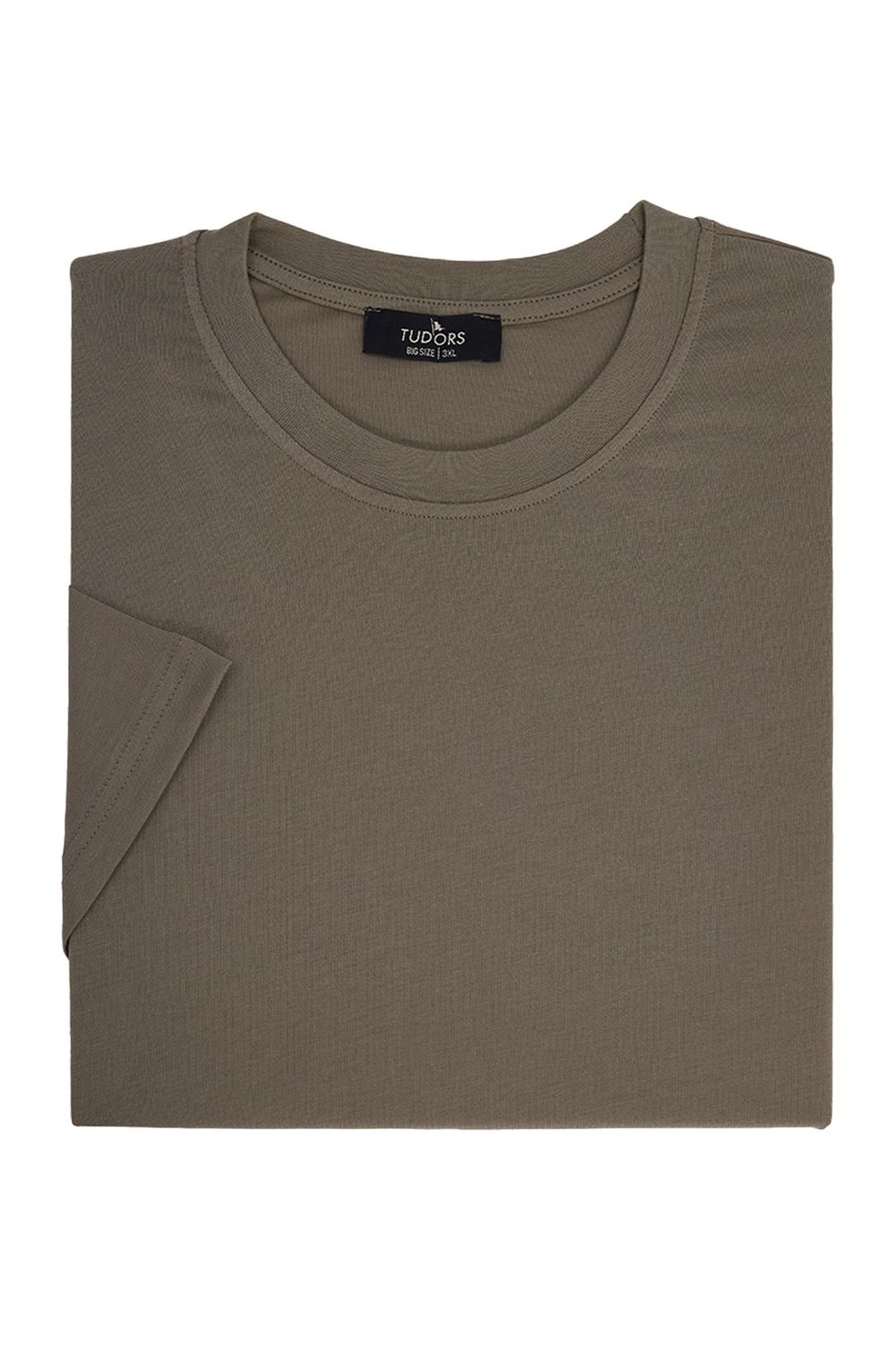 BIG SIZE  SHORT SLV PLAIN CREW NECK T-SHIRT