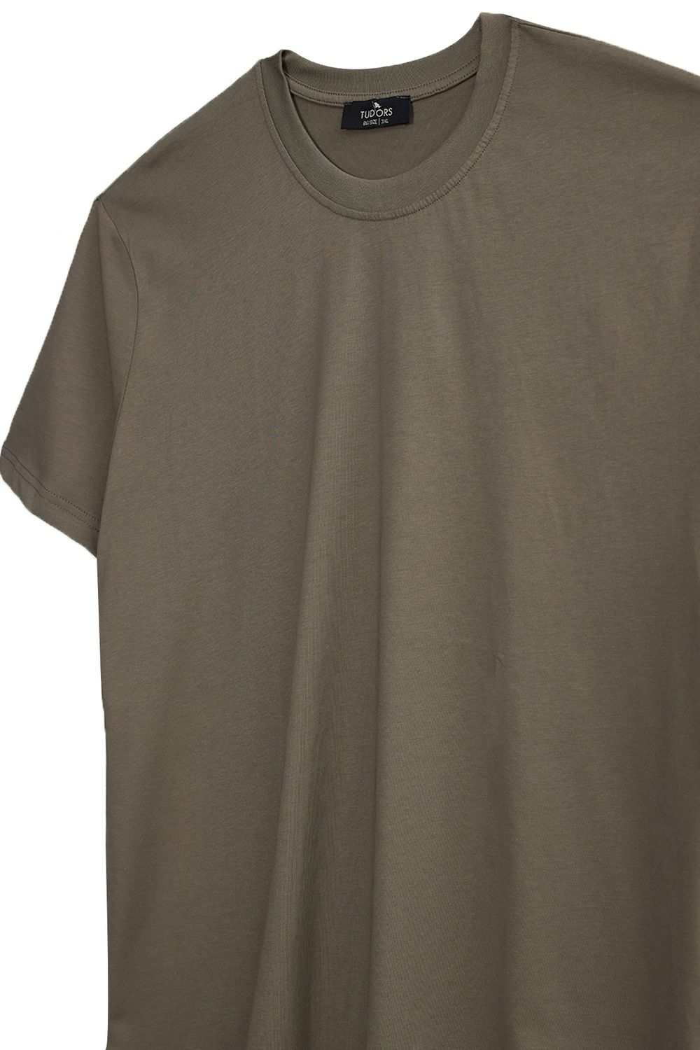 BIG SIZE  SHORT SLV PLAIN CREW NECK T-SHIRT