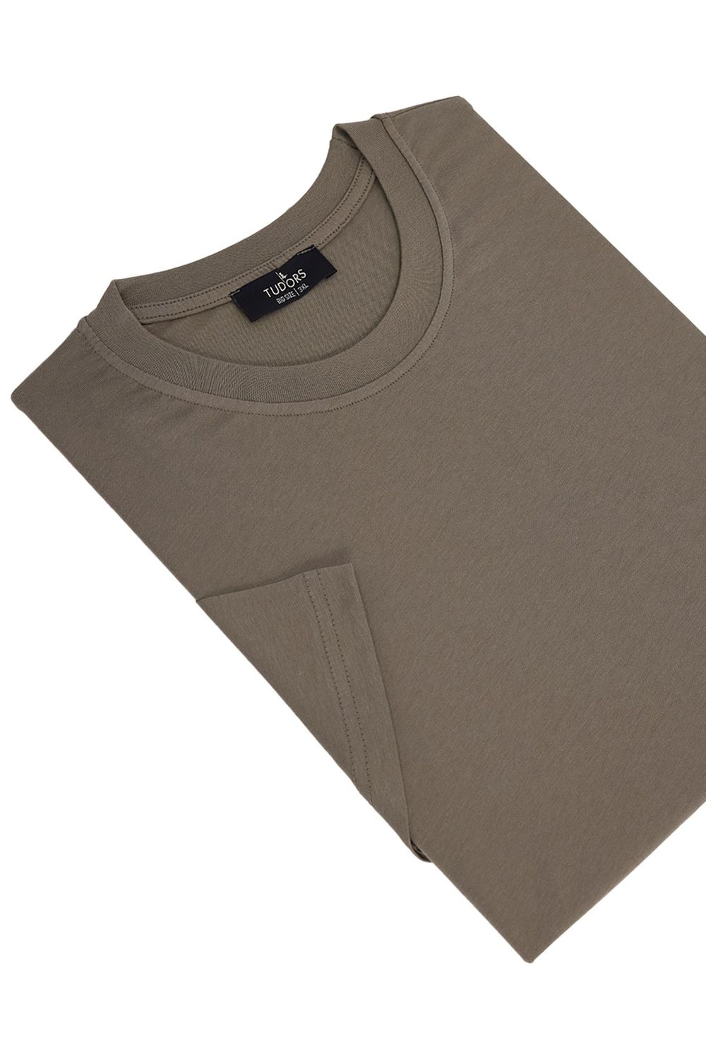 BIG SIZE  SHORT SLV PLAIN CREW NECK T-SHIRT