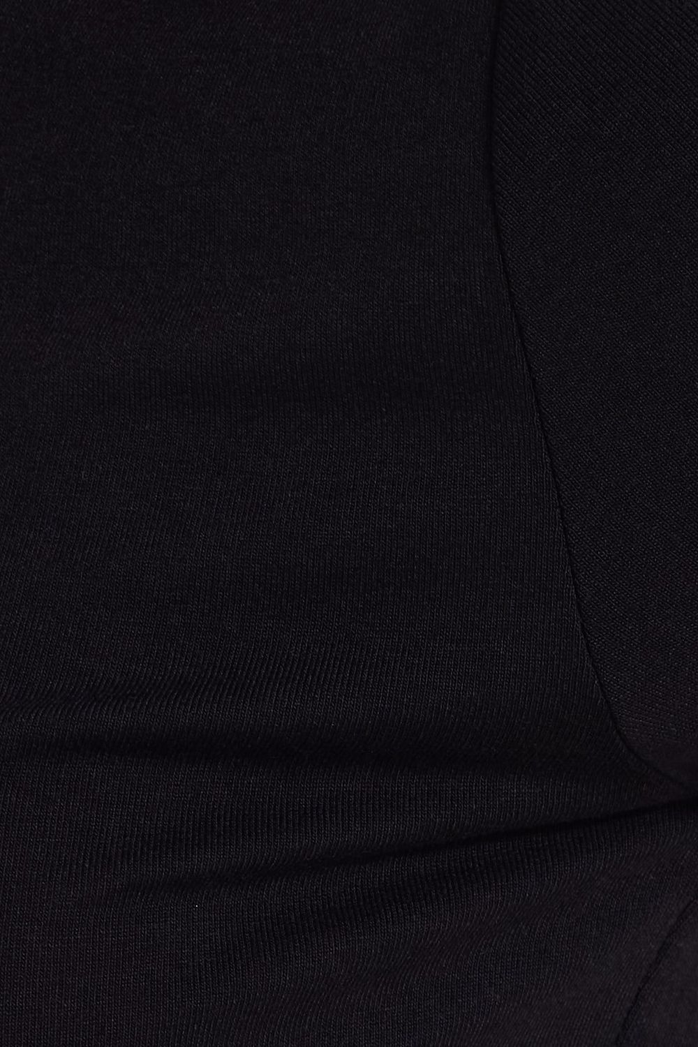 Kadın Standart Fit Kısa Kollu Yarım Balıkçı Yaka Siyah Bluz