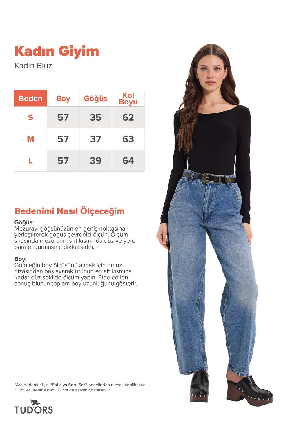 Kadın Slim Fit Dar Kesim Uzun Kollu Viskon Siyah Bluz