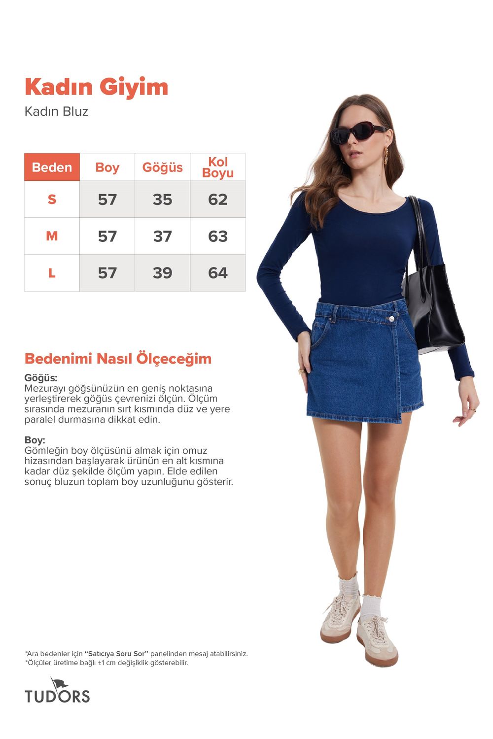 Kadın Slim Fit Dar Kesim Uzun Kollu Viskon Lacivert Bluz