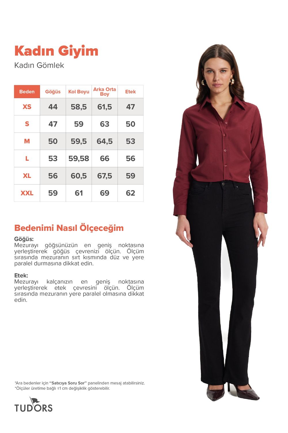 Kadın Slim Fit Dar Kesim Uzun Kollu Pamuklu Vücuda Oturan Dokulu Bordo Basic Gömlek
