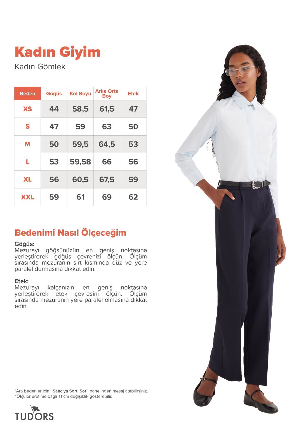 Kadın Slim Fit Dar Kesim Vucüda Oturan Uzun Kollu Gizli Düğme Detaylı Mavi Basic Gömlek