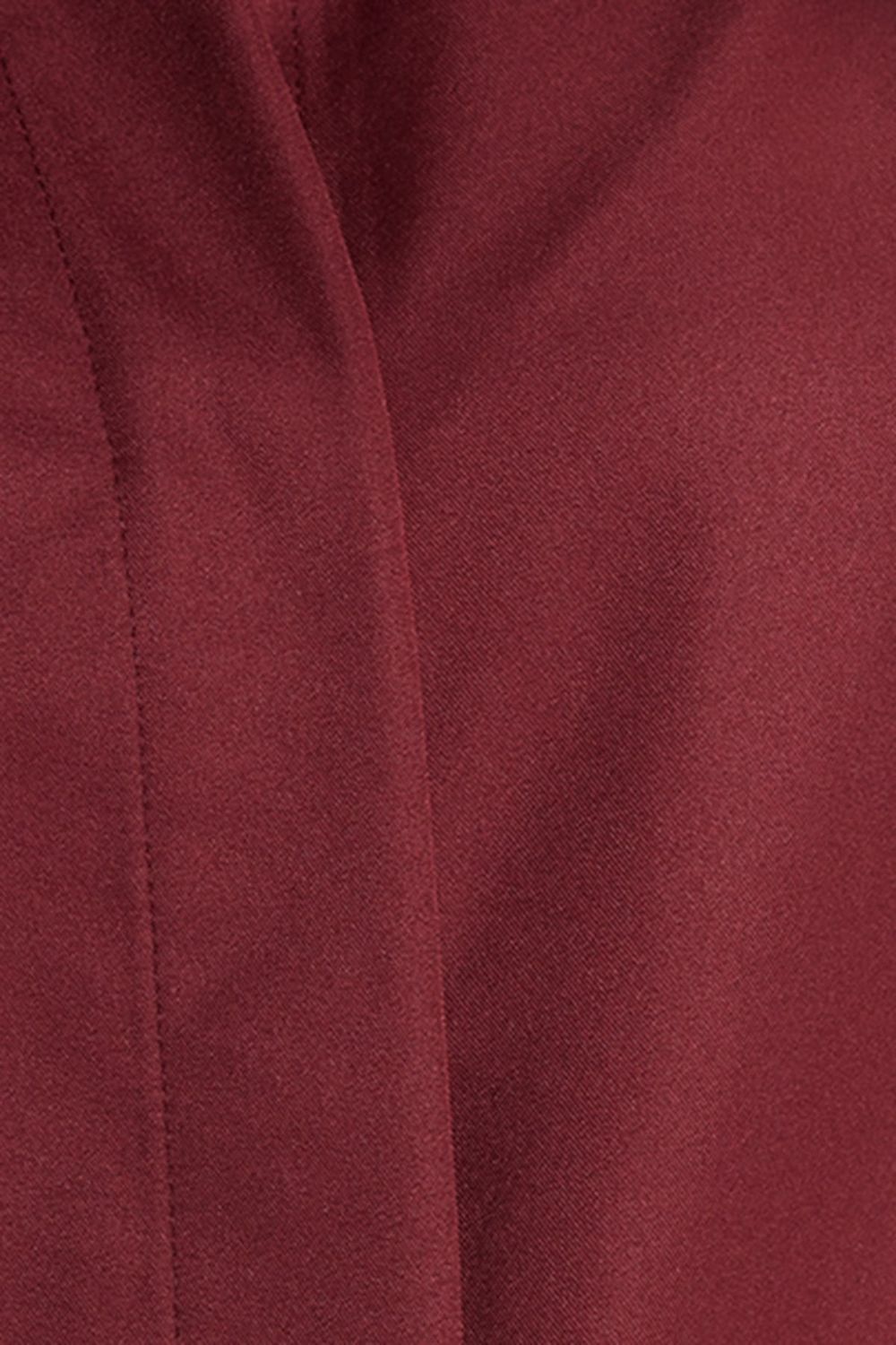 Kadın Slim Fit Dar Kesim Vucüda Oturan Uzun Kollu Gizli Düğme Detaylı Bordo Basic Gömlek