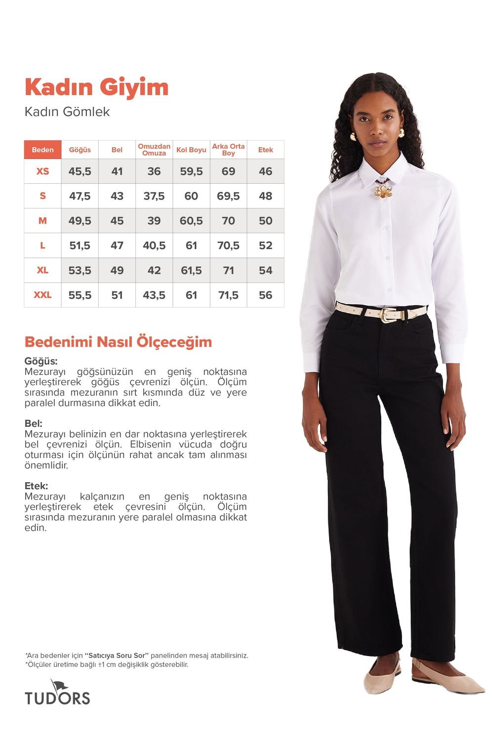 Kadın Slim Fit Dar Kesim Vücuda Oturan Uzun Kollu Beyaz Basic Gömlek