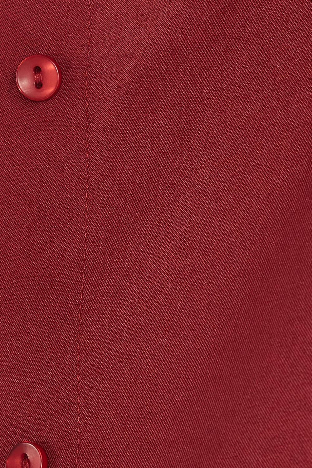 Kadın Oversize Rahat Kesim Spor Yaka Uzun Kollu Basic Düz Bordo Gömlek