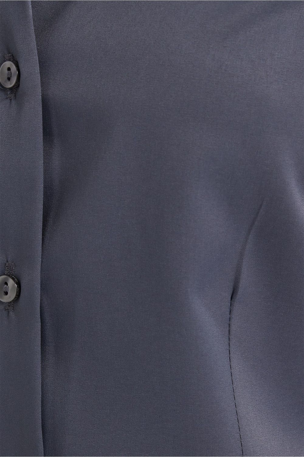 Kadın Slim Fit Dar Kesim Pensli Vucüda Oturan Klasik Yaka Uzun Kollu Likralı Antrasit Gömlek