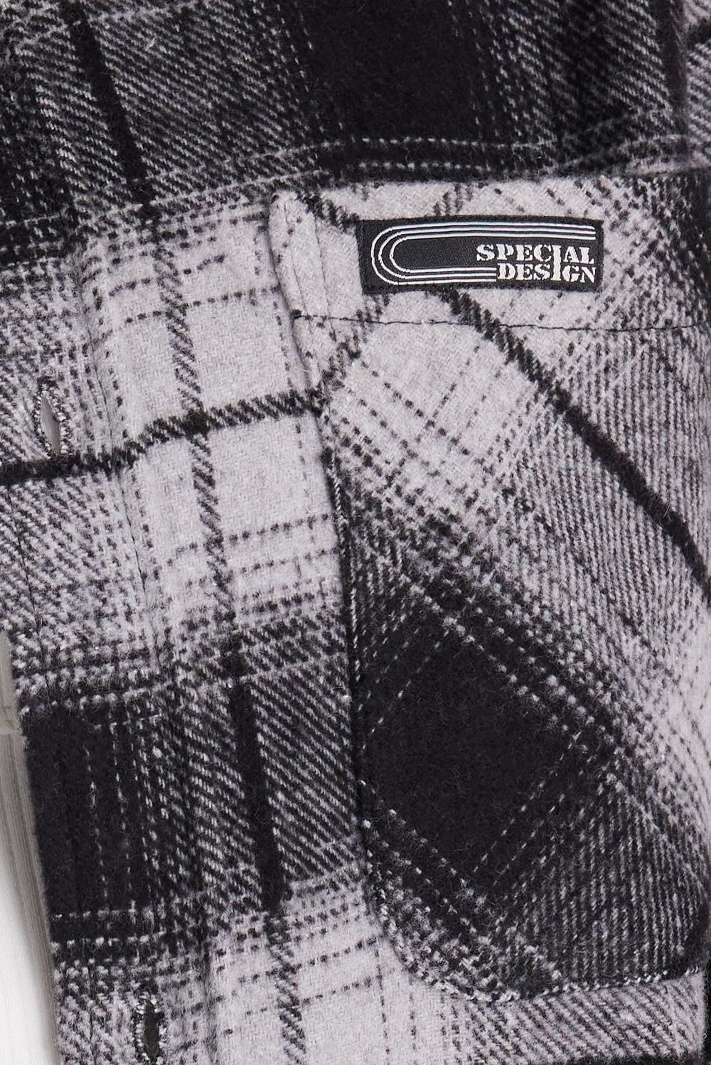 Kadın Slim Fit Dar Kesim Oduncu Tek Cepli Kareli Kışlık Gömlek
