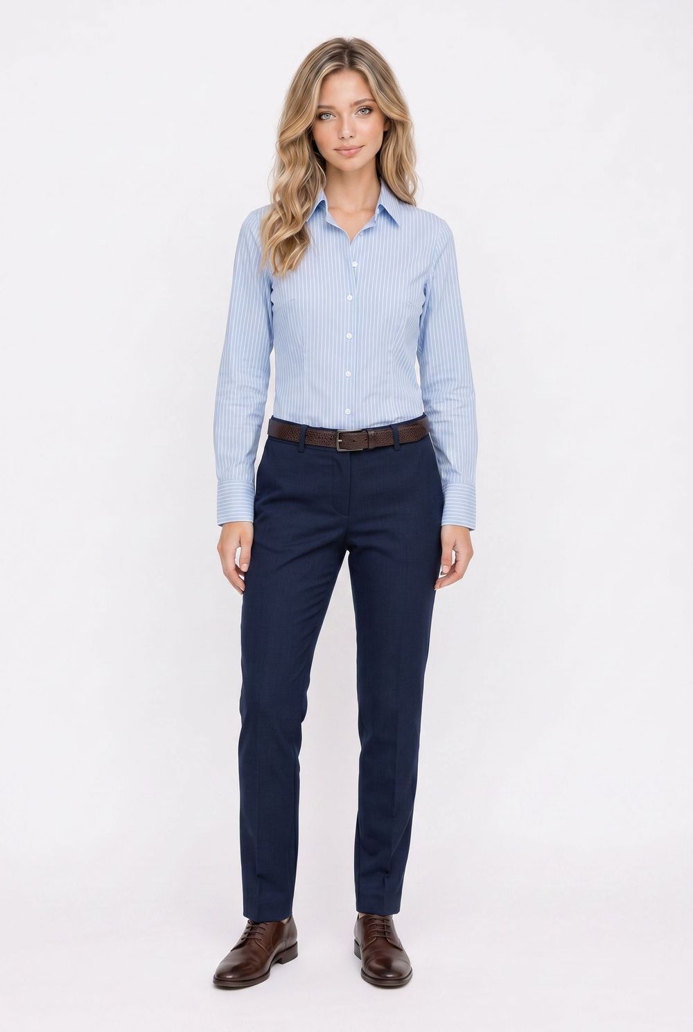WOMAN SLIM FIT LONG SLV STRIPE MARIA GÖMLEK
