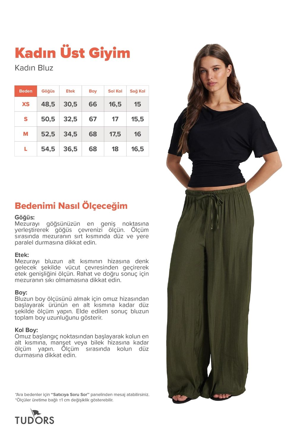 Kadın Regular Fit Klasik Kesim Kısa Kollu Beli Büzgülü Siyah Bluz