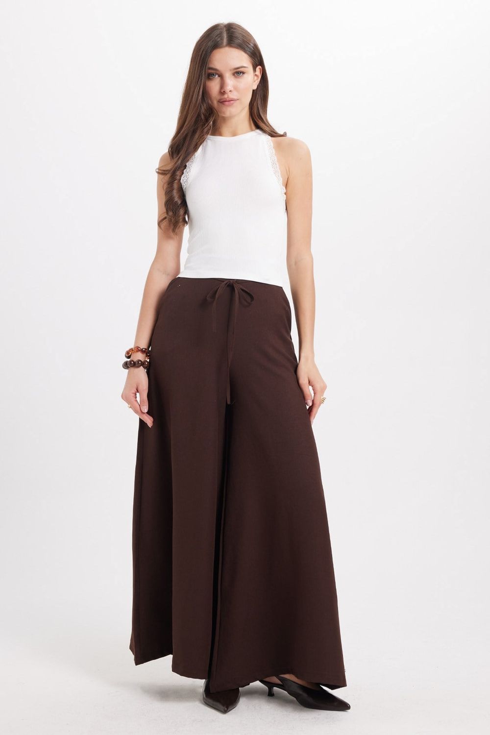 KADIN DANTELLİ YMB-1721 ATLET  BLUZ