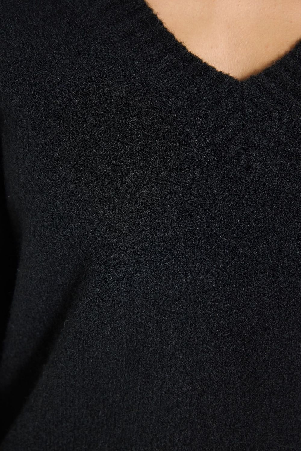 KADIN OVERSIZE V YAKA ERN-8215 BLUZ  KAZAK