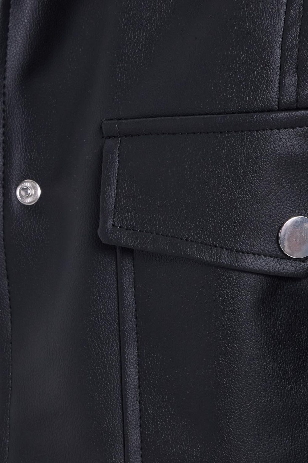 Kadın Regular Fit Klasik Kesim Fermuarlı Çıtçıt Kapamalı Siyah Ceket