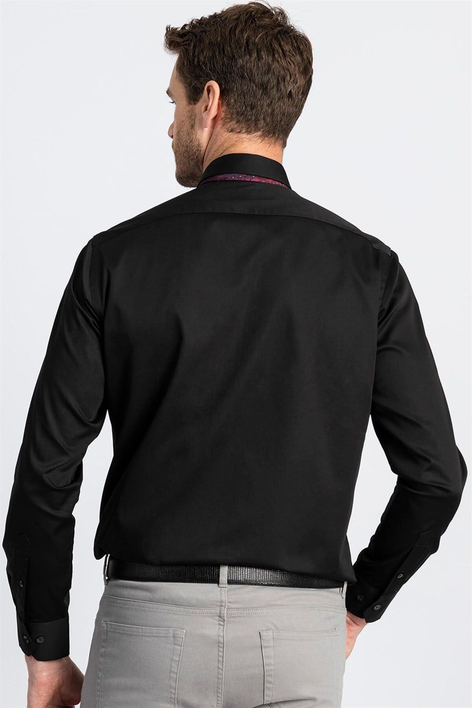 CLASSIC FIT LONG SLV COTTON SATIN   GÖMLEK EXCLUSIVE - PLAIN