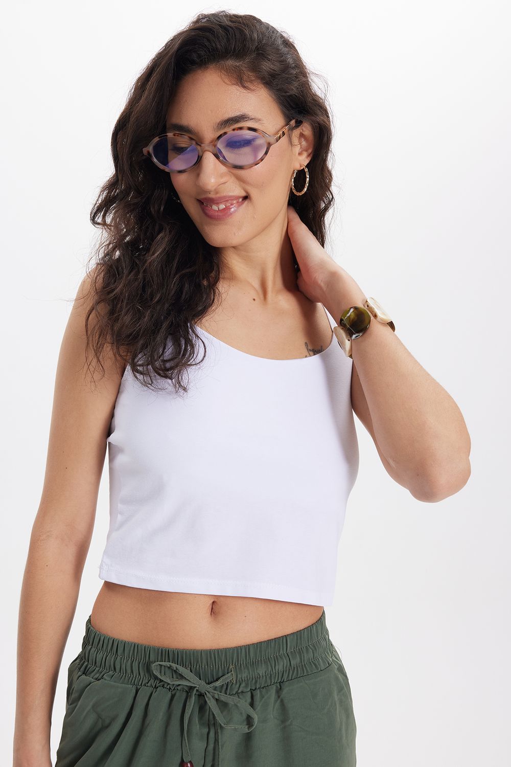 KADIN KALIN ASKI CROP AKS-2656