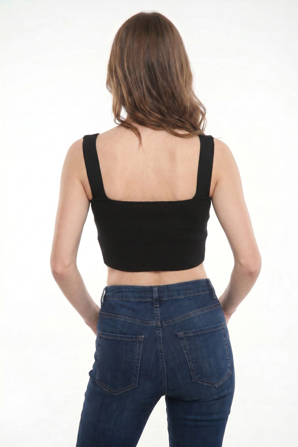 KADIN KALIN ASKI CROP AKS-2656