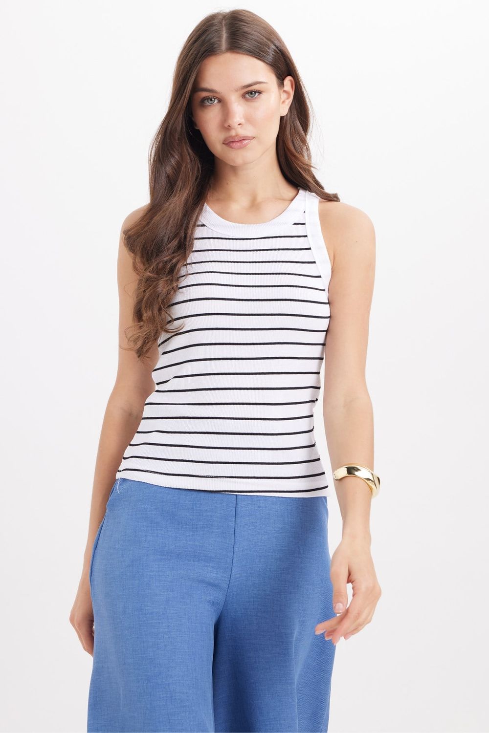 KADIN ASKILI ÇİZGİLİ GF CROP ATLET