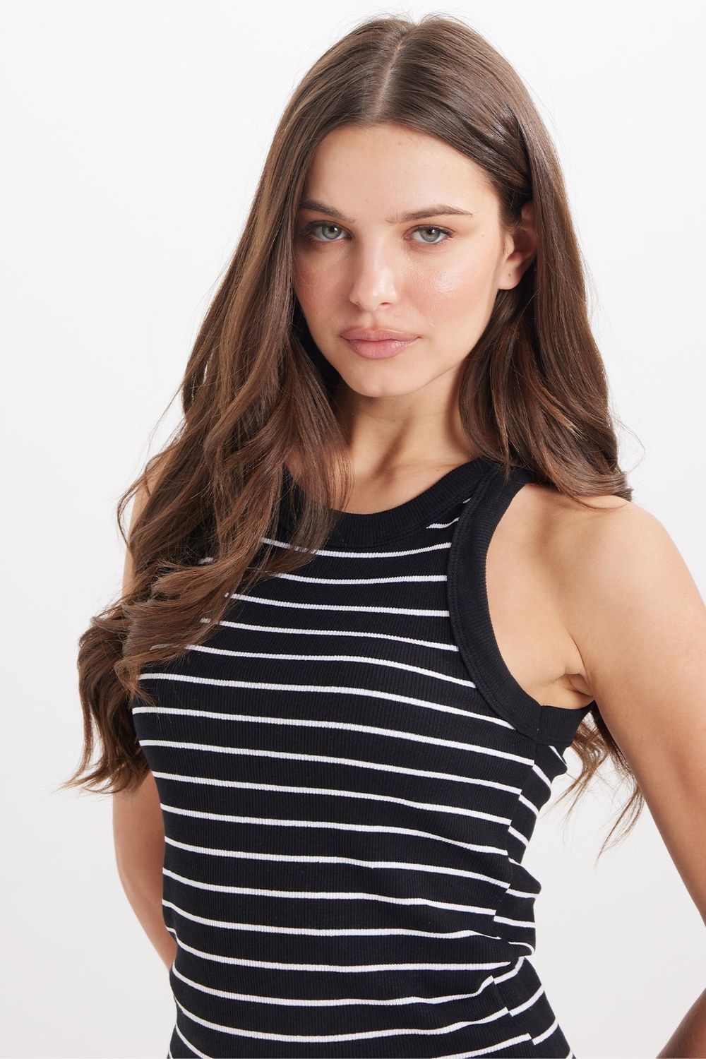 KADIN ASKILI ÇİZGİLİ GF CROP ATLET