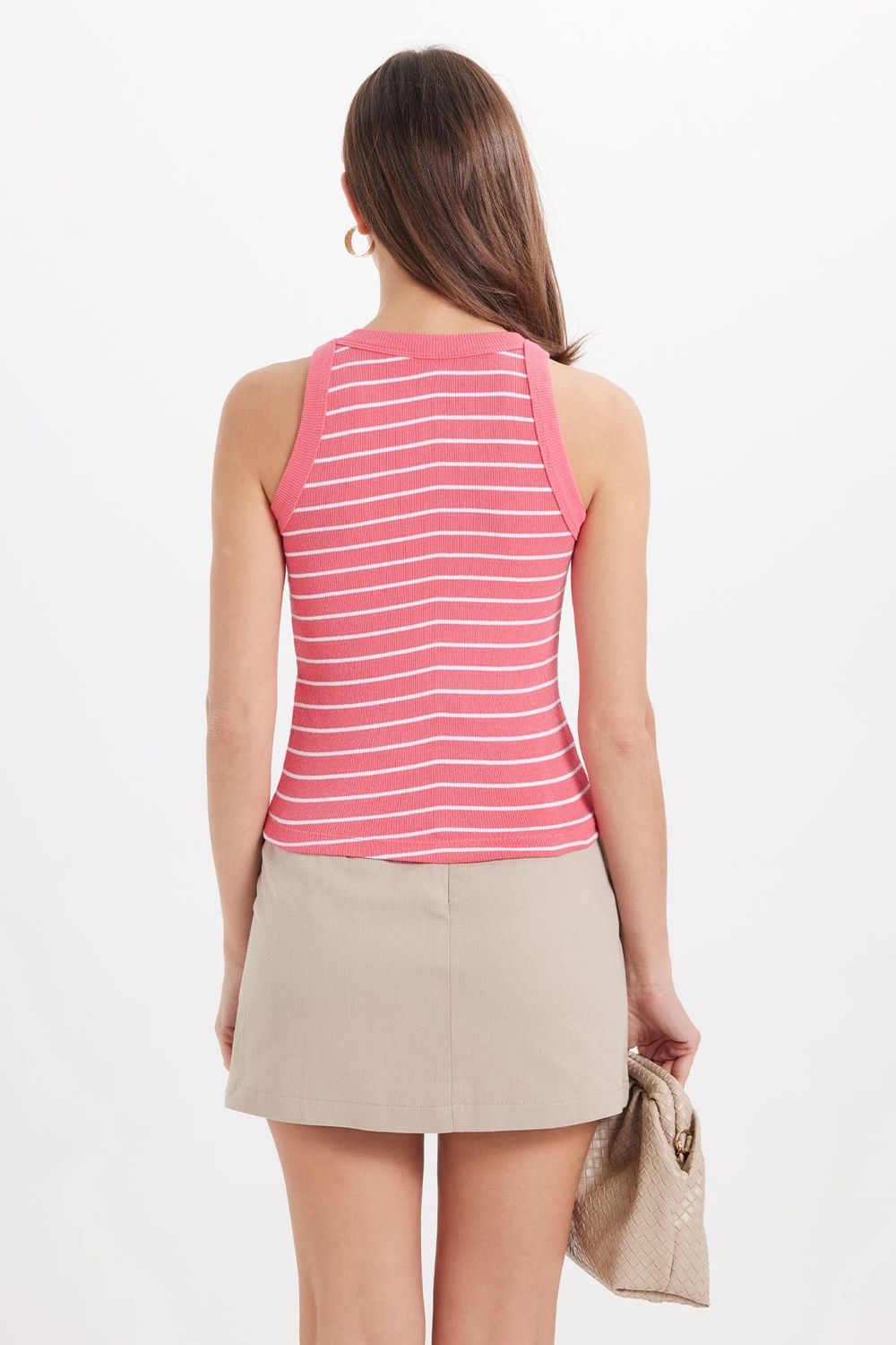 KADIN ASKILI ÇİZGİLİ GF CROP ATLET