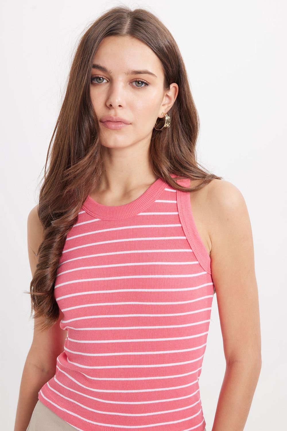 KADIN ASKILI ÇİZGİLİ GF CROP ATLET