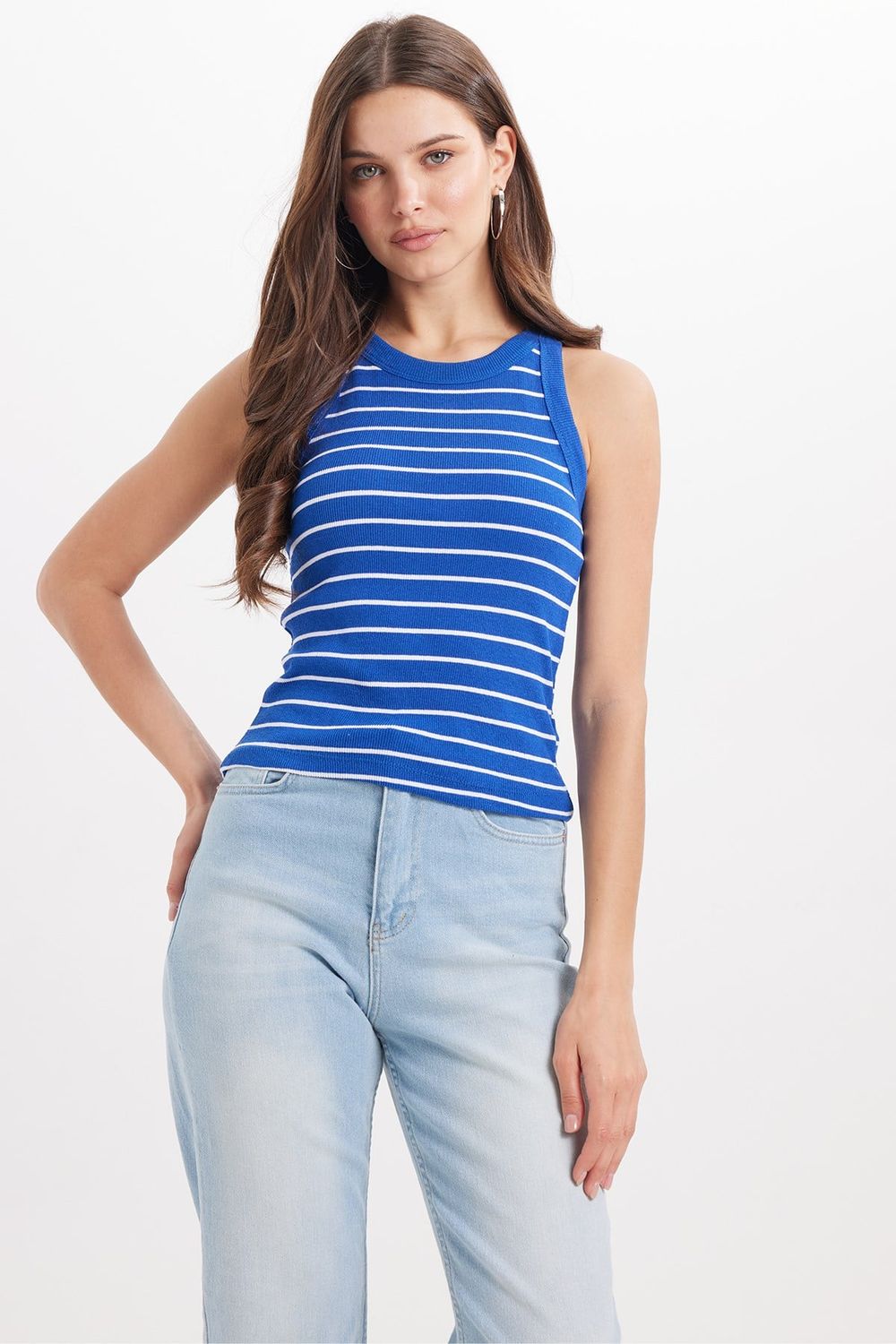KADIN ASKILI ÇİZGİLİ GF CROP ATLET