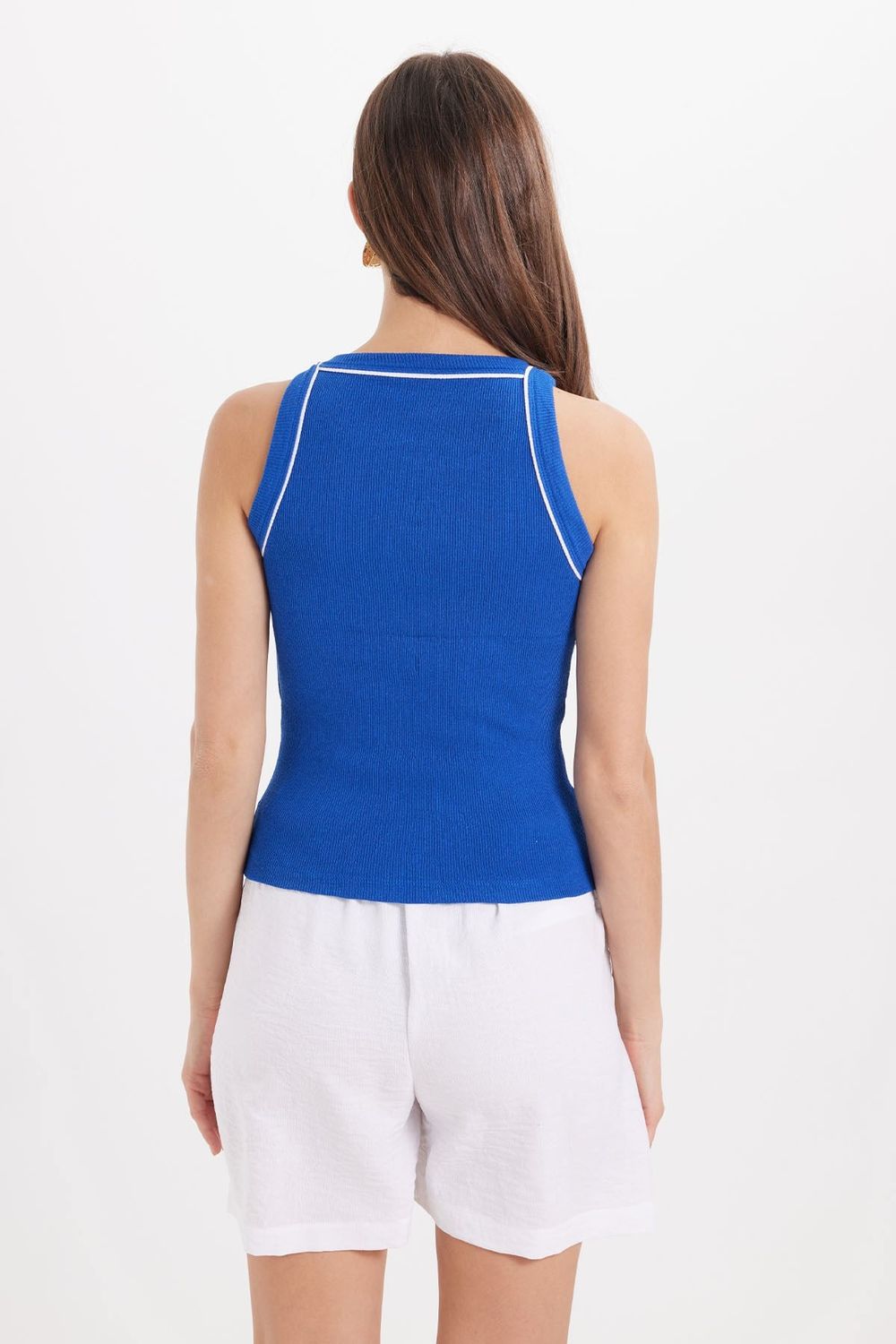 KADIN ASKILI ÇİZGİLİ BİYELİ GF CROP ATLET