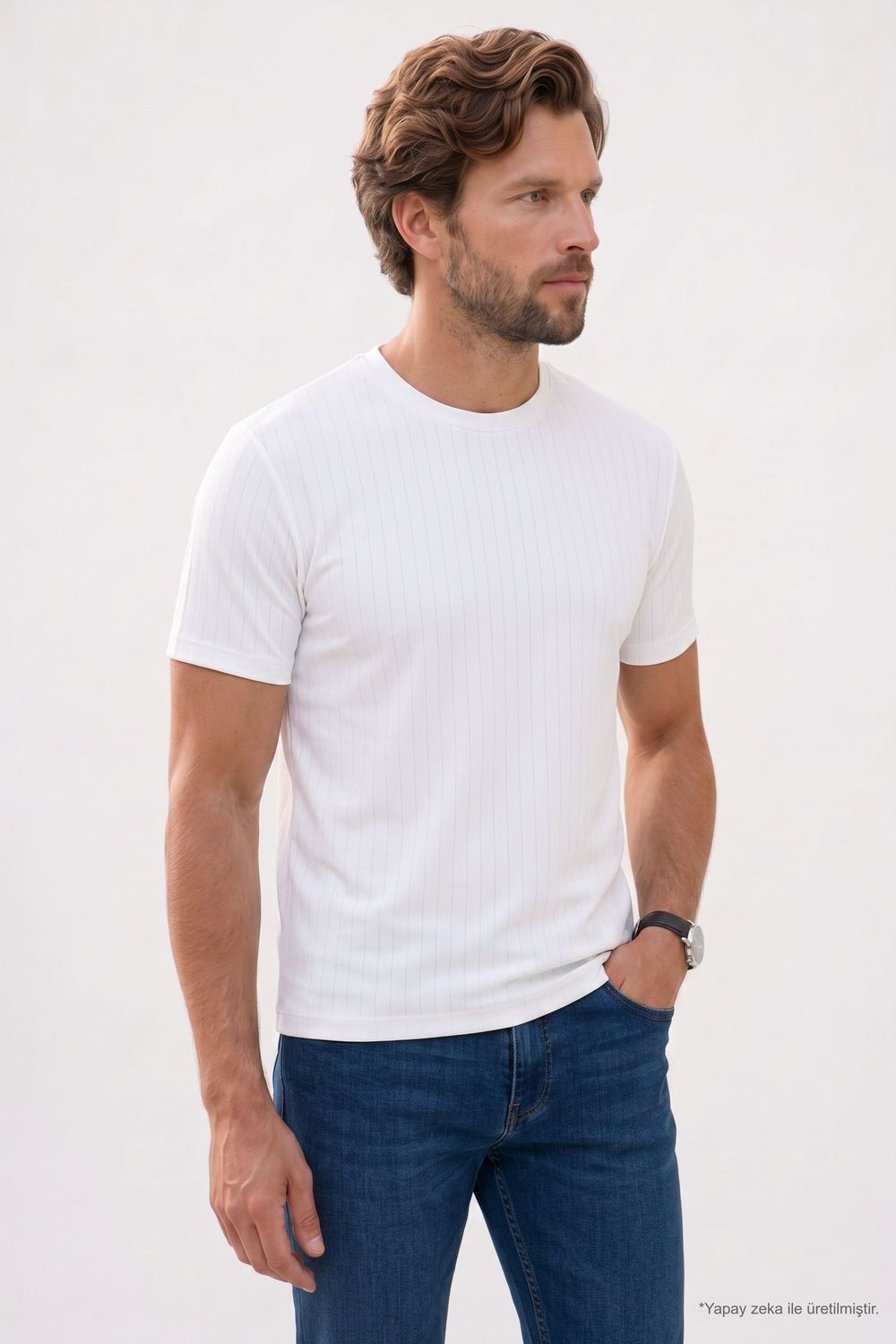 REGULAR FIT SHORT SLV CREW NECK STRIPED OYS  T-SHIRT