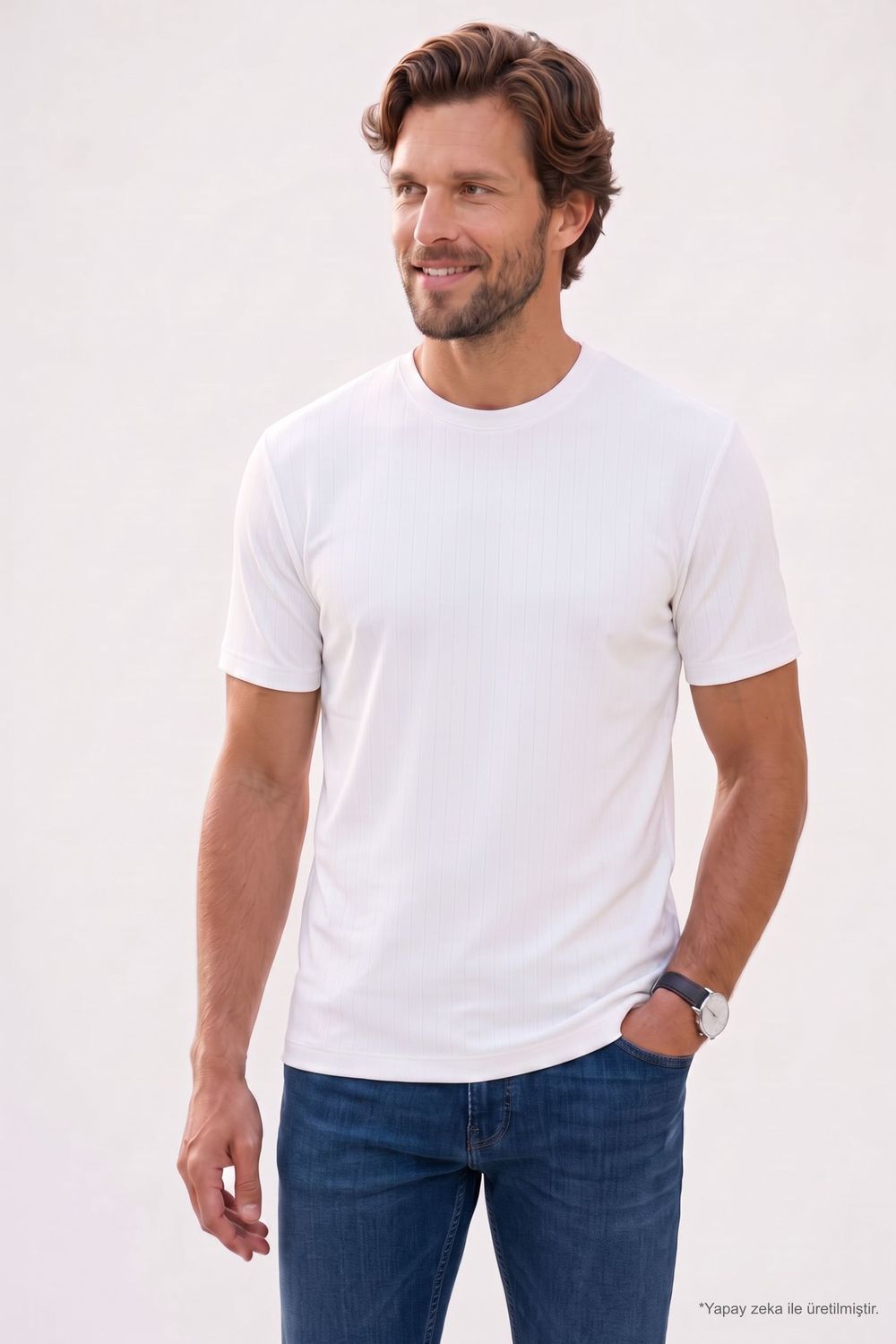 REGULAR FIT SHORT SLV CREW NECK STRIPED OYS  T-SHIRT