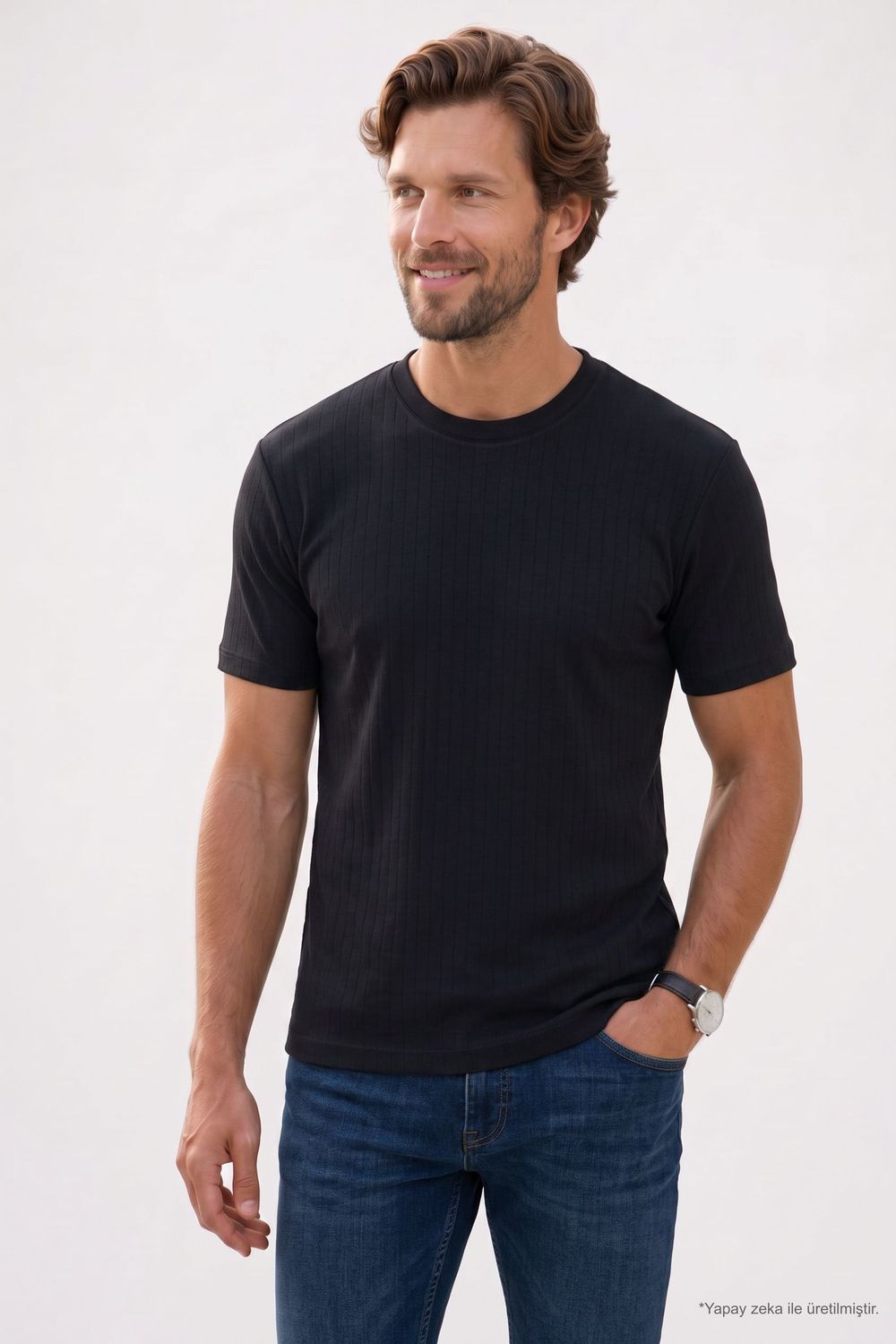 REGULAR FIT SHORT SLV CREW NECK STRIPED OYS  T-SHIRT