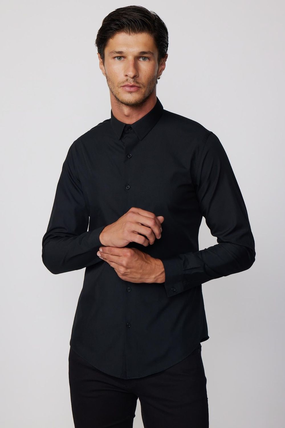 Slim Fit Pamuklu Kolay Ütü Erkek Gömlek
