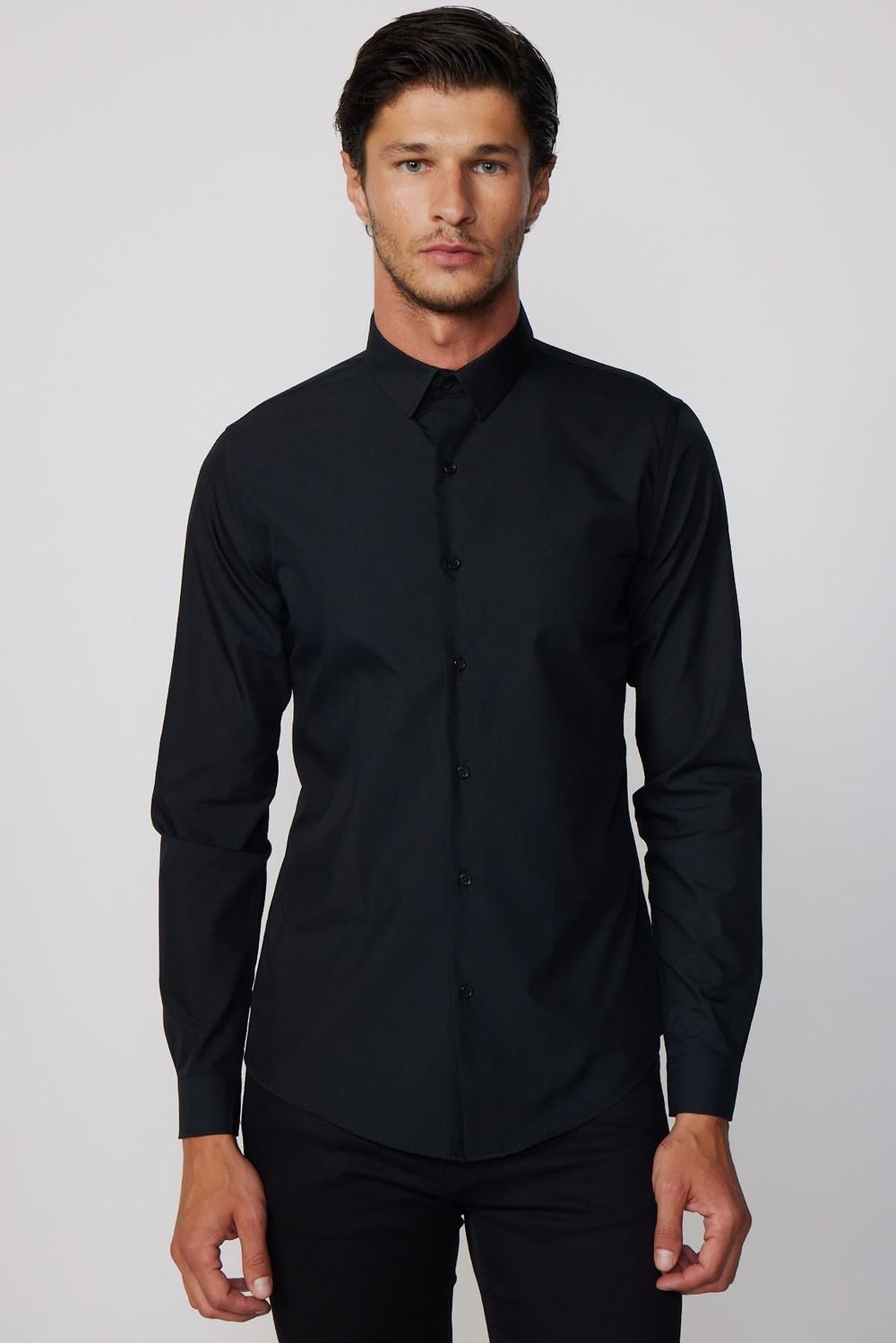 Slim Fit Pamuklu Kolay Ütü Erkek Gömlek
