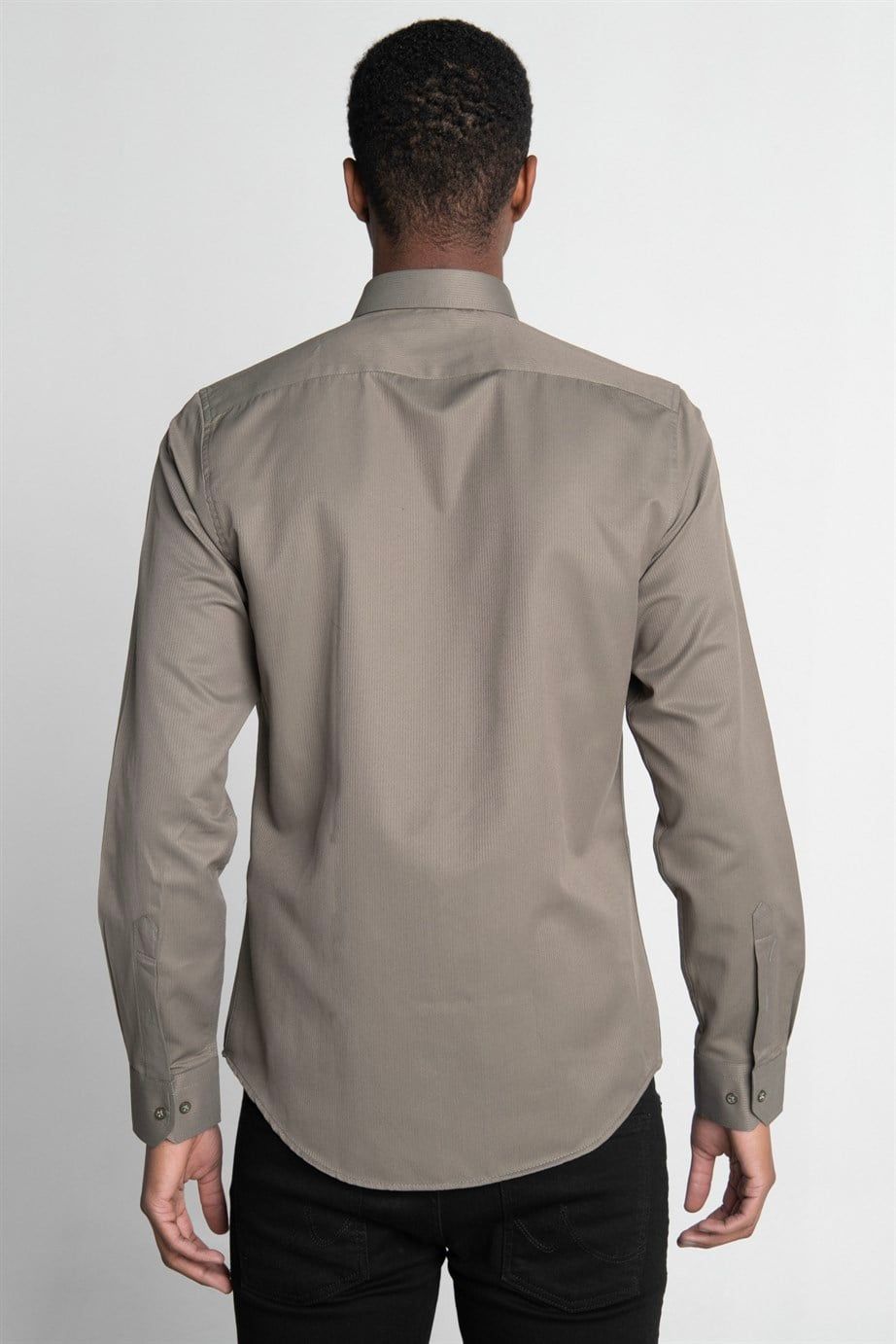 Slim Fit Armürlü Erkek Gömlek