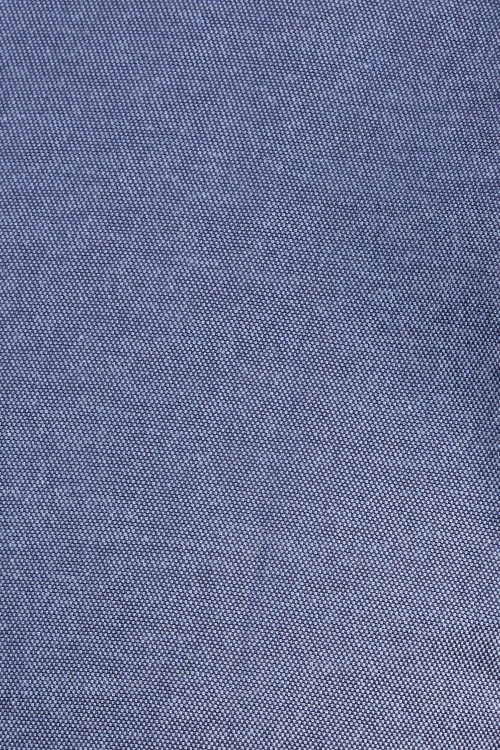 Erkek Slim Fit Dar Kesim Uzun Kollu Pamuklu Oxford Doku Lacivert Düğmeli Yaka Gömlek