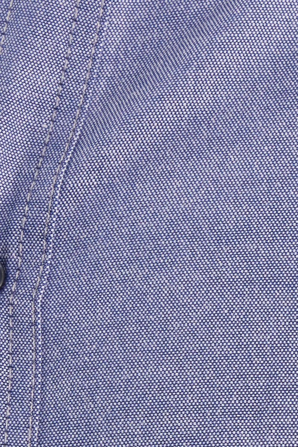 Erkek Slim Fit Dar Kesim Uzun Kollu Pamuklu Oxford Doku Lacivert Düğmeli Yaka Gömlek