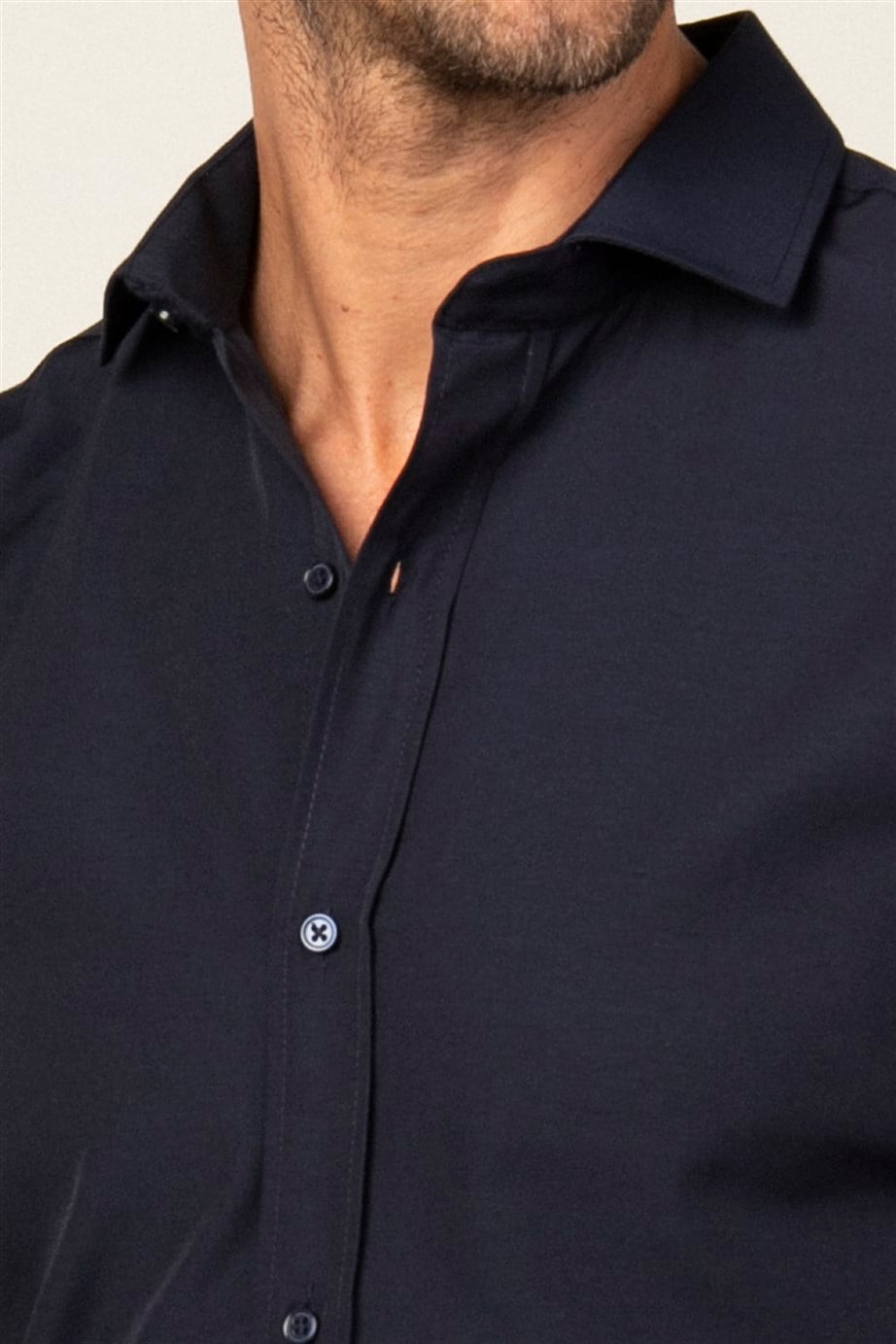 Slim Fit Dar Kesim Düz Erkek Gömlek