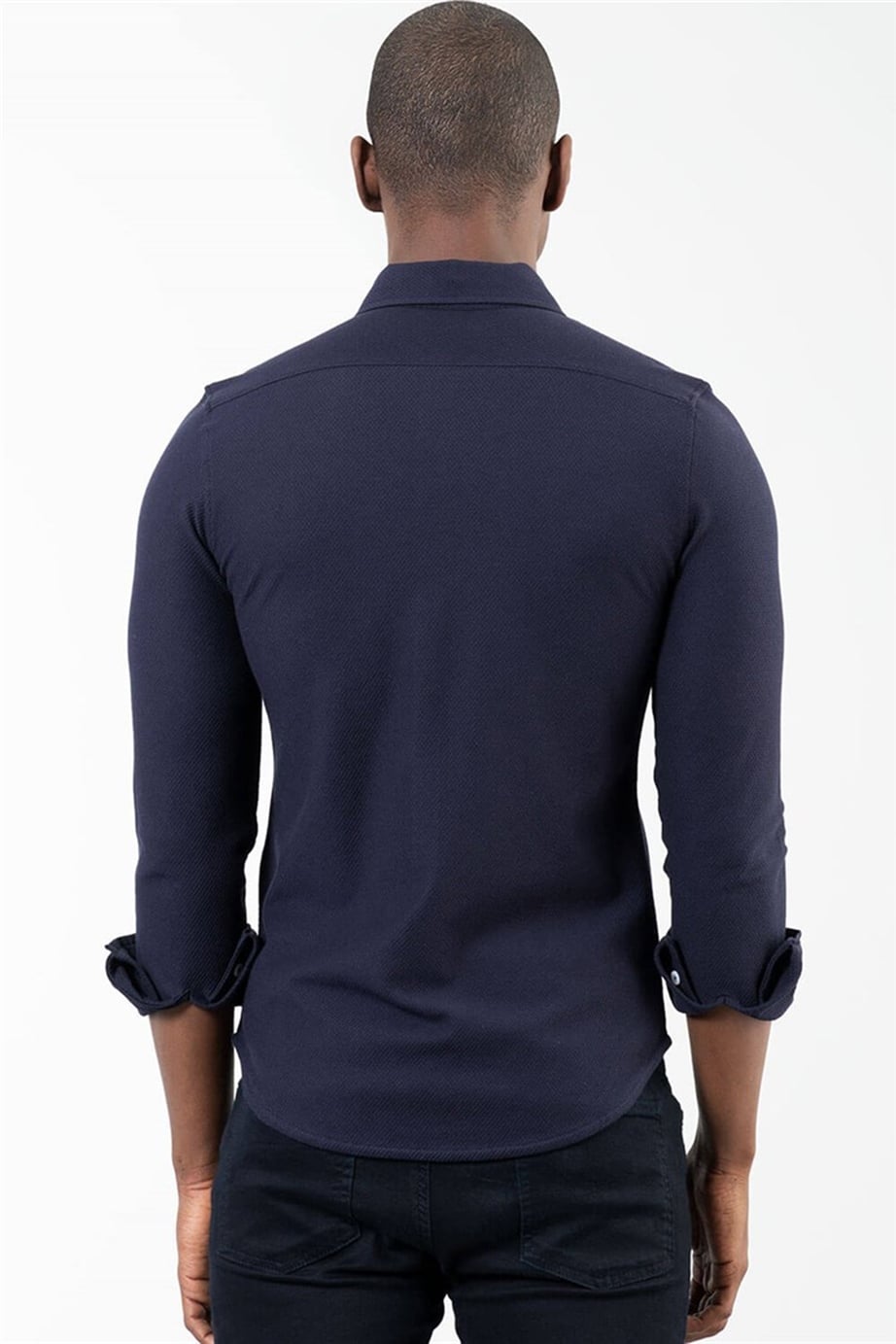 Slim Fit Dar Kesim Erkek Penye Gömlek