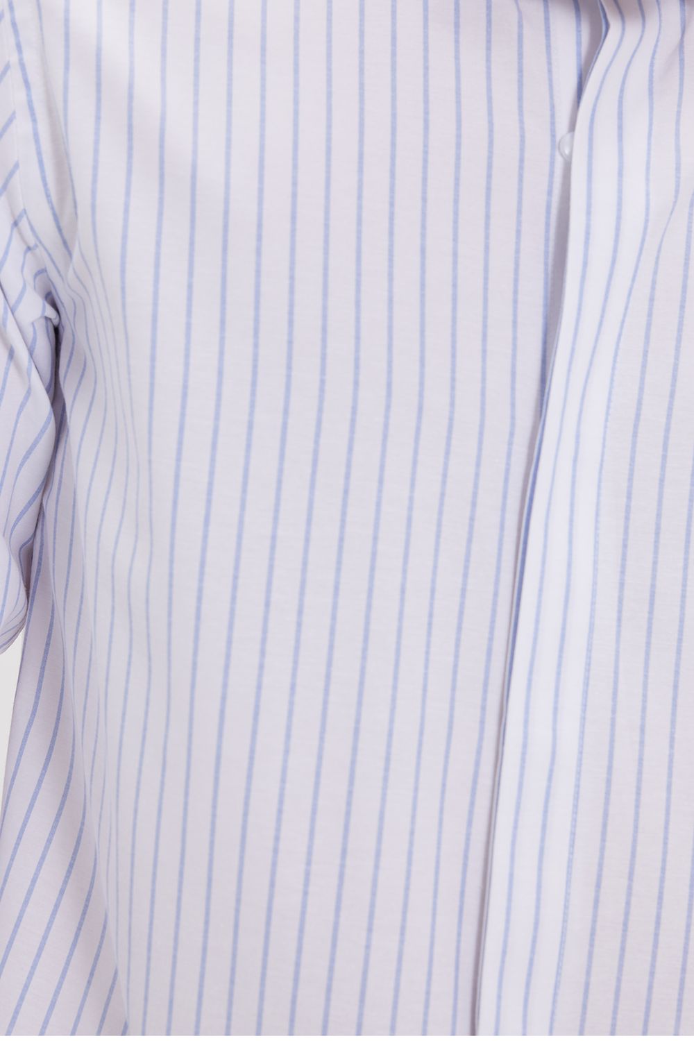 Slim Fit Uzun Kollu Pamuklu Kolay Ütü Çizgili Erkek Beyaz Gömlek