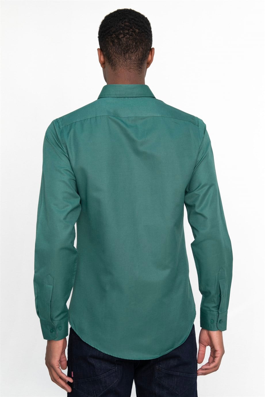 Slim Fit Dar Kesim Pamuklu Kolay Ütülenebilir Düz Erkek Gömlek