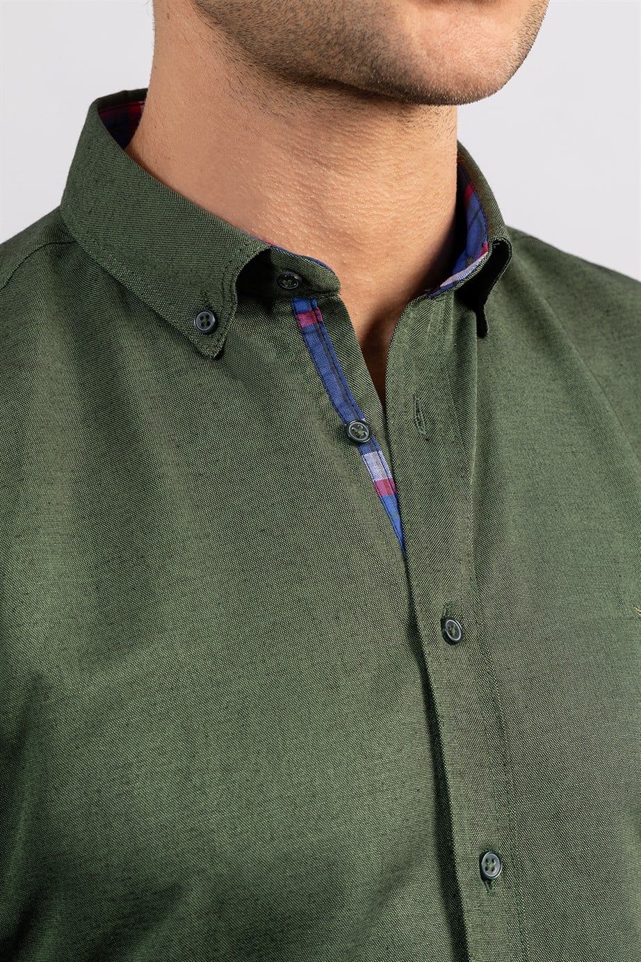 Slim Fit Dar Kesim Uzun Kol Poplin Oxford