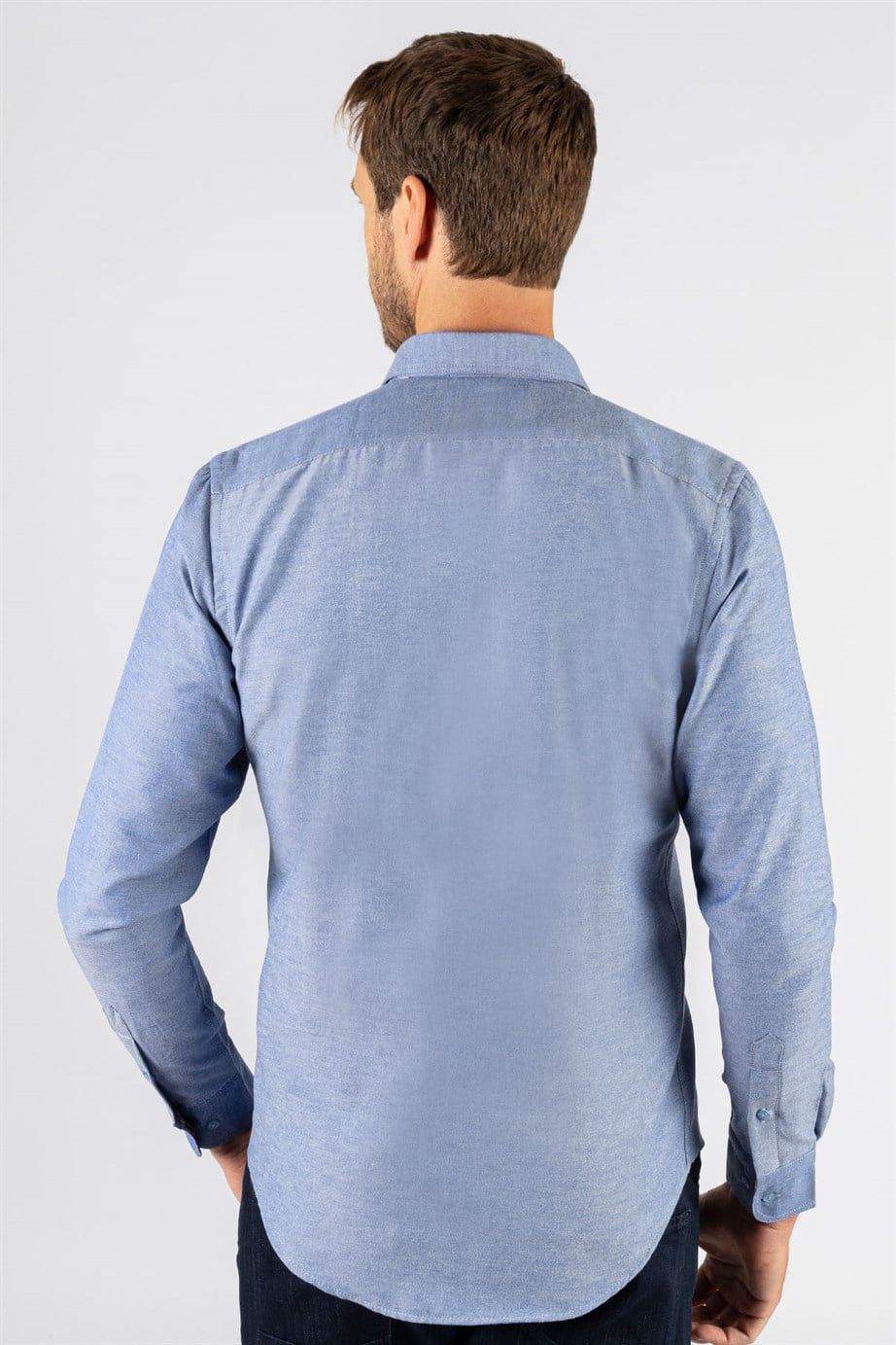 Slim Fit Dar Kesim Uzun Kol Erkek Gömlek