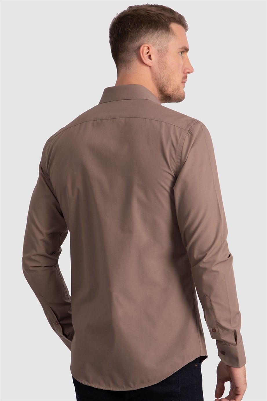 Slim Fit Dar Kesim Tery Cotton Erkek Gömlek
