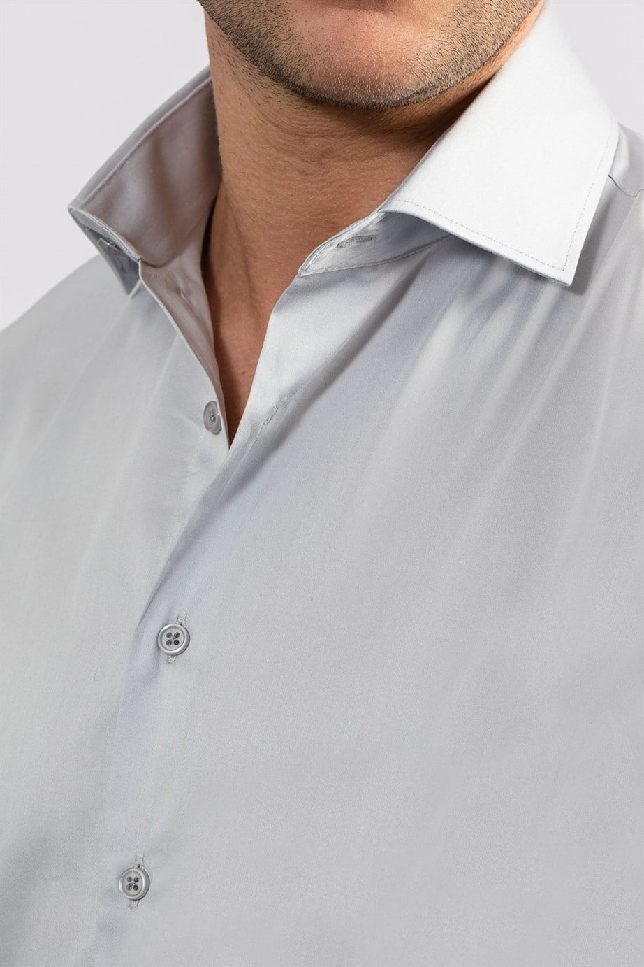 Slim Fit Koton Saten Premium Seri Erkek Gömlek